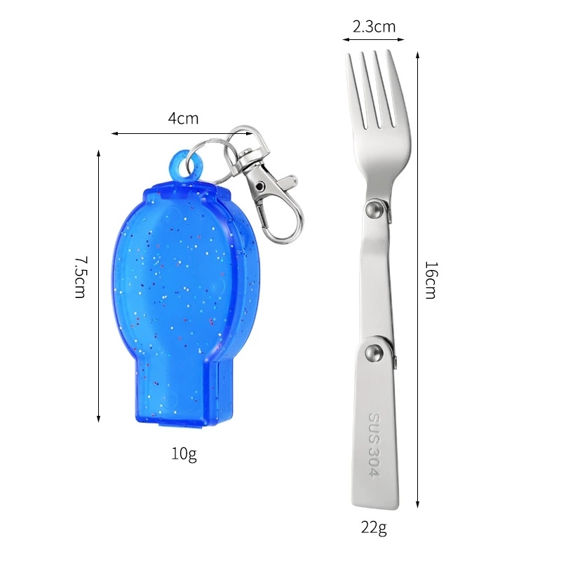 Silver Fork with blue case