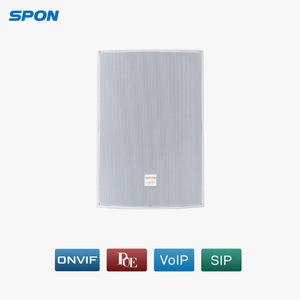 SPON SIP red VoIP PA sistema de paginación montaje en pared IP PoE altavoz con alarma de entrada y salida - Product Image 1