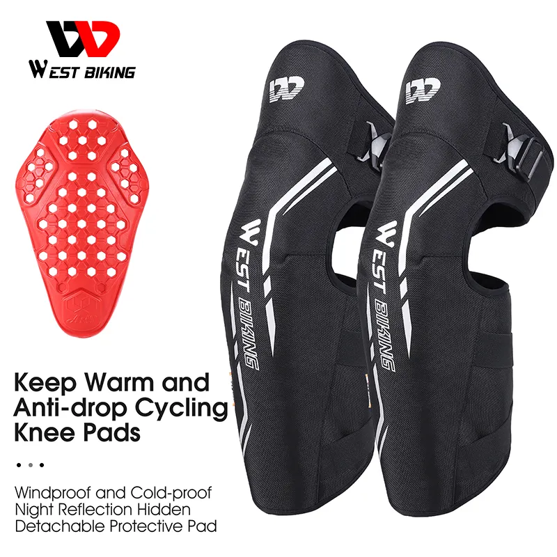 WEST BIKING-rodilleras para ciclismo, resistentes al viento, anticaída, desmontables e impermeables, para invierno