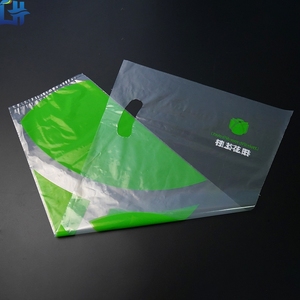 透明HDPE花朵印花小透明礼品袋，带定制标志塑料袋，不同手柄形状的花朵 - Product Image 5