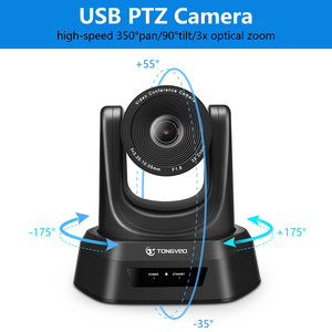 1080P60FPS广角PTZ摄像机3X光学变焦USB3.0视频会议摄像机 (提供无线WIFI版本) - Product Image 3