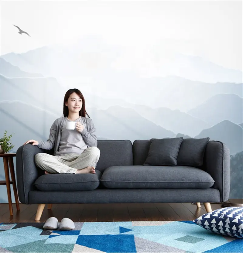 Novo barato casa móveis estofado nórdico em forma de l sofá, desenho, 7 assentos, sala de estar, tecido, salão, conjunto de sofá