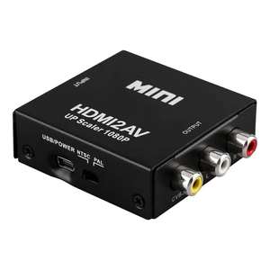 Convertidor de Audio y vídeo HDMI2AV a AV, caja adaptadora R L CVBS, salida de hasta 1080p para portátil, convertidor HDMI a RCA