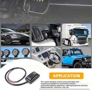 Interruttore a pulsante per Auto tipo pasta fai da te spegnimento/interruttore universale DC12V per illuminazione automatica altre modifiche automobilistiche - Product Image 2
