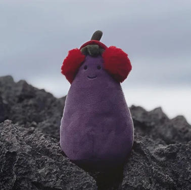 Red Ear Mask Eggplant 17cm