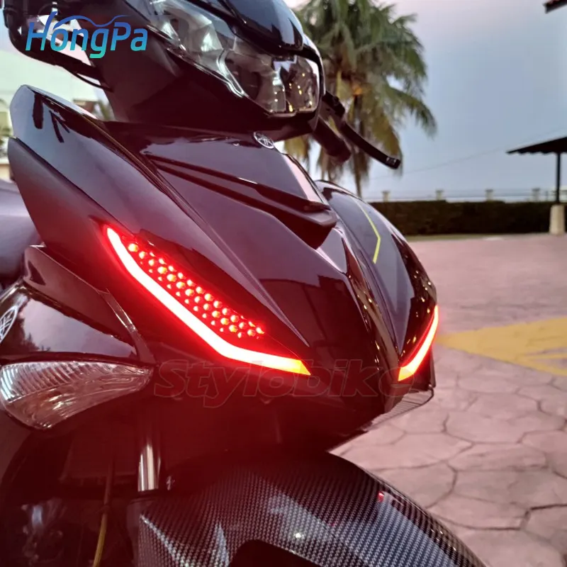 Hoc hinten siver LED-Motorrads chein werfer Front scheinwerfer Montage Tages marke Lampe für Yamaha Y15ZR