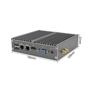 Nuovo N2840 Mini PC Dual LAN RS485/232 porta seriale Win7/8/10 Linux a bassa potenza 12V Stock Embedded Computer industriale