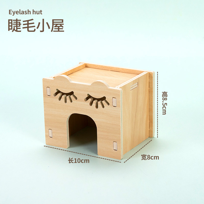 Solid wood eyelash doll