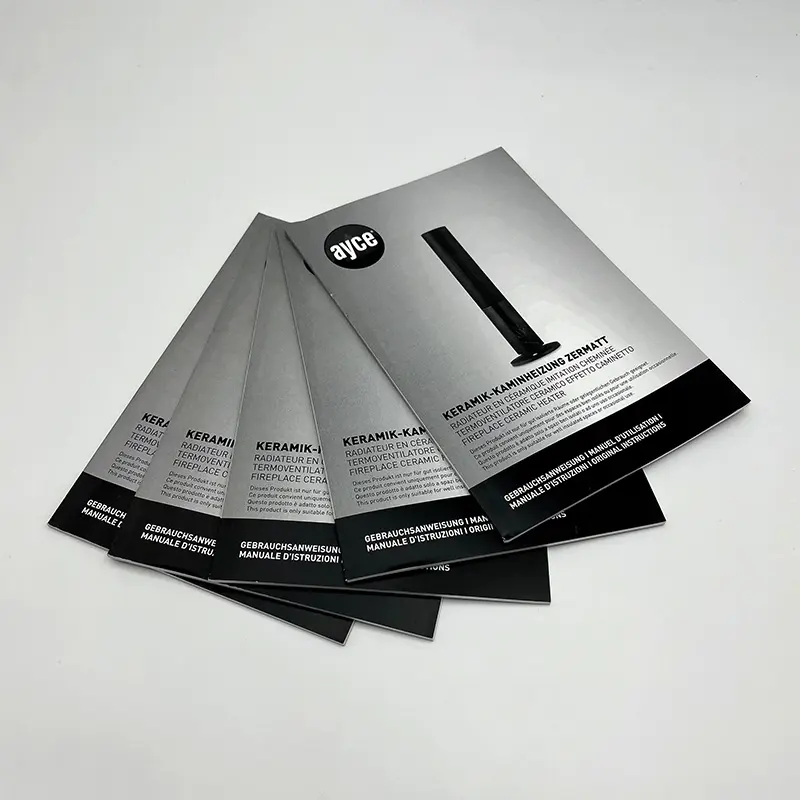 カスタム印刷電子カタログユーザーマニュアルカラーパンフレットオフセット光沢アートペーパー
