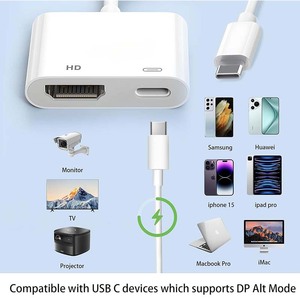 通用串行总线C型至高清电视电缆适配器4K60Hz，带100W PD快速充电端口，适用于苹果平板电脑高清电视显示器笔记本电脑 - Product Image 6