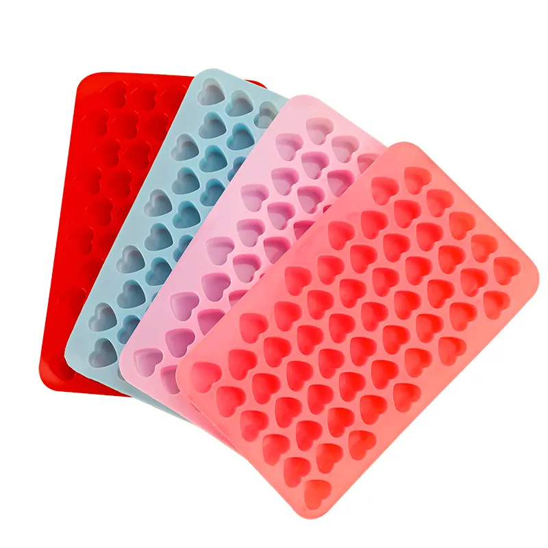 55 lưới Silicone khuôn mẫu với kẹo trái tim hình dạng DIY handmade trẻ em nướng khuôn