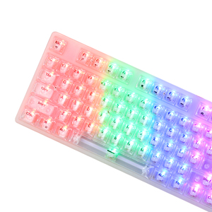 Teclado transparente para ordenador portátil, teclado de oficina con luz RGB, 104 teclas, OEM Teclado mecánico con cable para juegos, venta al por mayor - Product Image 3