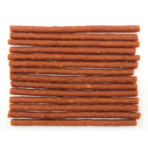 Venta al por mayor OEM Premium Natural varios sabores Jerky Dental Chews Pet <span class=keywords><strong>Food</strong></span> Sticks Snacks Pollo Entrenamiento Perro Golosinas Tiras secas - Product Image 6