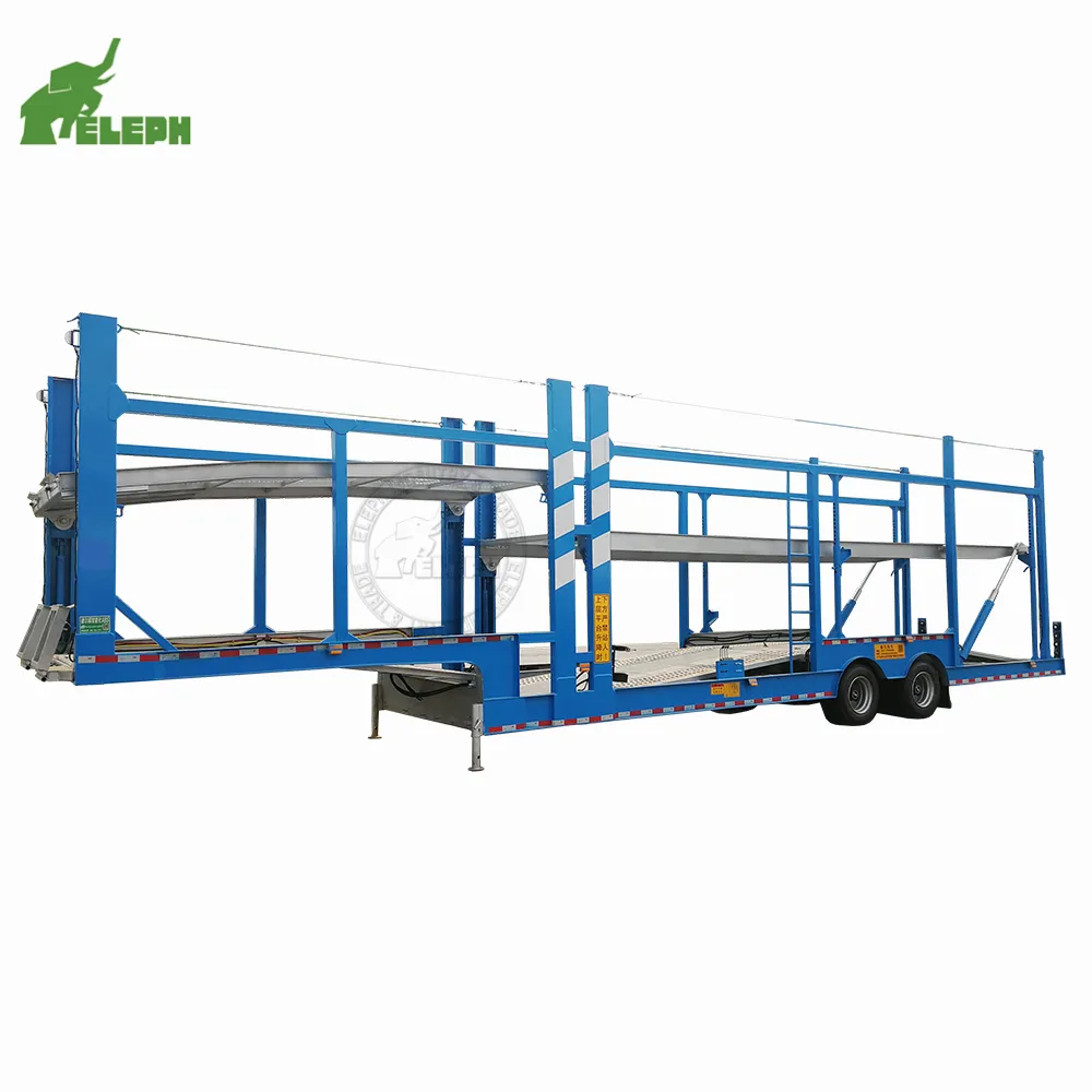 China Auto Suv Transporter Hot Sale 5 cars 2 Axles Car Carrier Truck Trailer