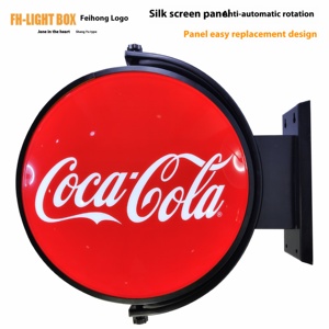 Tùy chỉnh LED hộp đèn cho quảng cáo bên tường treo cho quần áo trà sữa Nail Salon tự động xoay sắt vỉ - Product Image 2