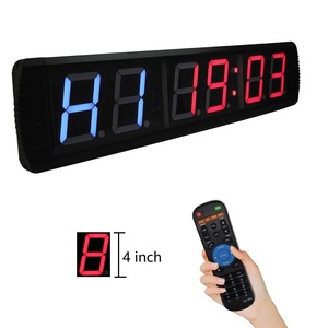 Consegna rapida grande digitale da 4 pollici rosso blu cifre LED conto alla rovescia Fitness intervallo Timer Home palestra allenamento allenamento orologio - Product Image 2