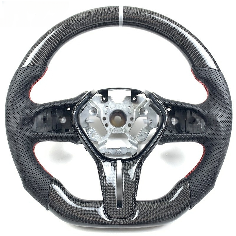 Perforated leather+Carbon fiber