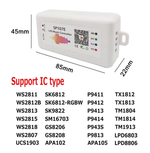 SP107E LED denetleyici BT piksel IC SPI müzik telefon APP tarafından WS2812 SK6812 RGBW APA102 şerit SP002E için USB DC5-24 - Product Image 5