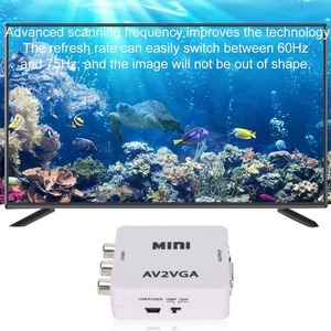 BAJEAL AV a VGA 1080P 60Hz AV2VGA convertidor CVBS/AV/RCA a VGA adaptador de vídeo para Monitor de TV