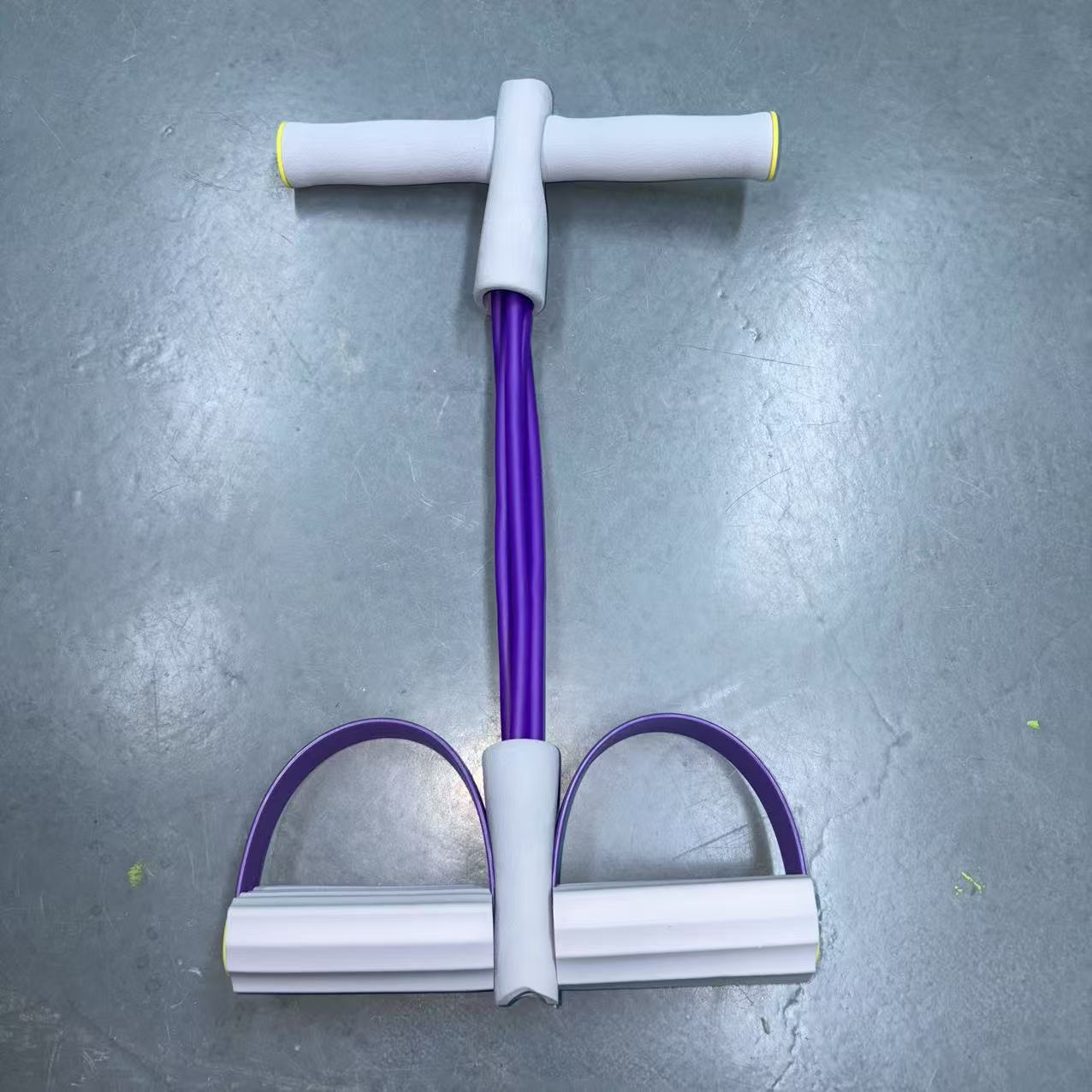 Modèle anti-casse en PVC à six tubes, coloris gris-violet à blocs de couleurs.
