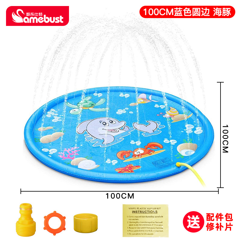 Dauphin arrondi bleu 100 cm