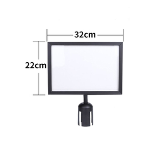 Đen sắt sơn A3/A4 dấu hiệu Khung bảng thông báo với vành đai có thể thu vào hàng đợi đứng cho xe hiển thị, ngân hàng, khách sạn - Product Image 6