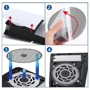PG-P5S037มุ้งกันฝุ่น2ชิ้นสำหรับแผ่นดิสก์ดิจิทัลแบบบาง PS5แผ่นกันฝุ่นตาข่ายกันฝุ่น