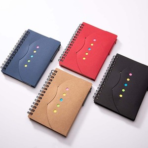 Custom Made A6 Spiral <strong>Notebook</strong> Leather Cover <strong>Memo</strong> Pad and Kraft Paper with Custom Logo Printing Pen 10*14 cm - Product Image 2