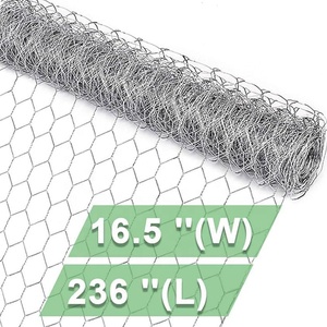 Fabrik direkt 6 Fuß hoch PVC beschichtet Galvanisiertes Eisen Geflügelnetz Huhn-Drahtnetz sechseckige Drahtnetzrolle für Hühner - Product Image 1