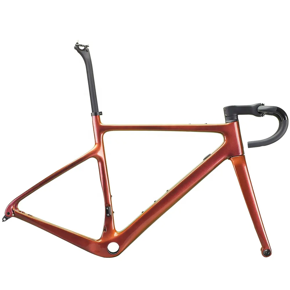 YF-R068 מותאם אישית סיבי פחמן Cyclocross כביש מירוץ אופניים מסגרת BB79 דיסק בלם UD חוזק גבוה רכיבה על אופני חצץ מסגרות
