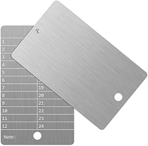 Özel LOGO CNC İşlemeli Cüzdan Yedek Plakası Kripto Para Cüzdanı Metal Şifreli Cüzdan Paslanmaz Çelik Seed Phrase Saklama - Product Image 1