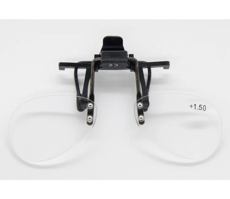 Personalize clipe em óculos de leitura, com mini piloto em forma de clipes longos com parafusos para leitores de computador