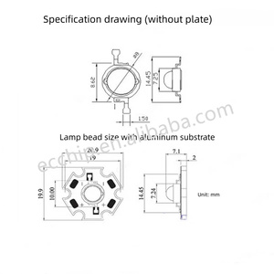 <strong>Blue</strong> <strong>LED</strong> Light 1W 3W 5W High Power <strong>LED</strong> for DIY Spotlight Blub With Double Golden Wire - Product Image 5