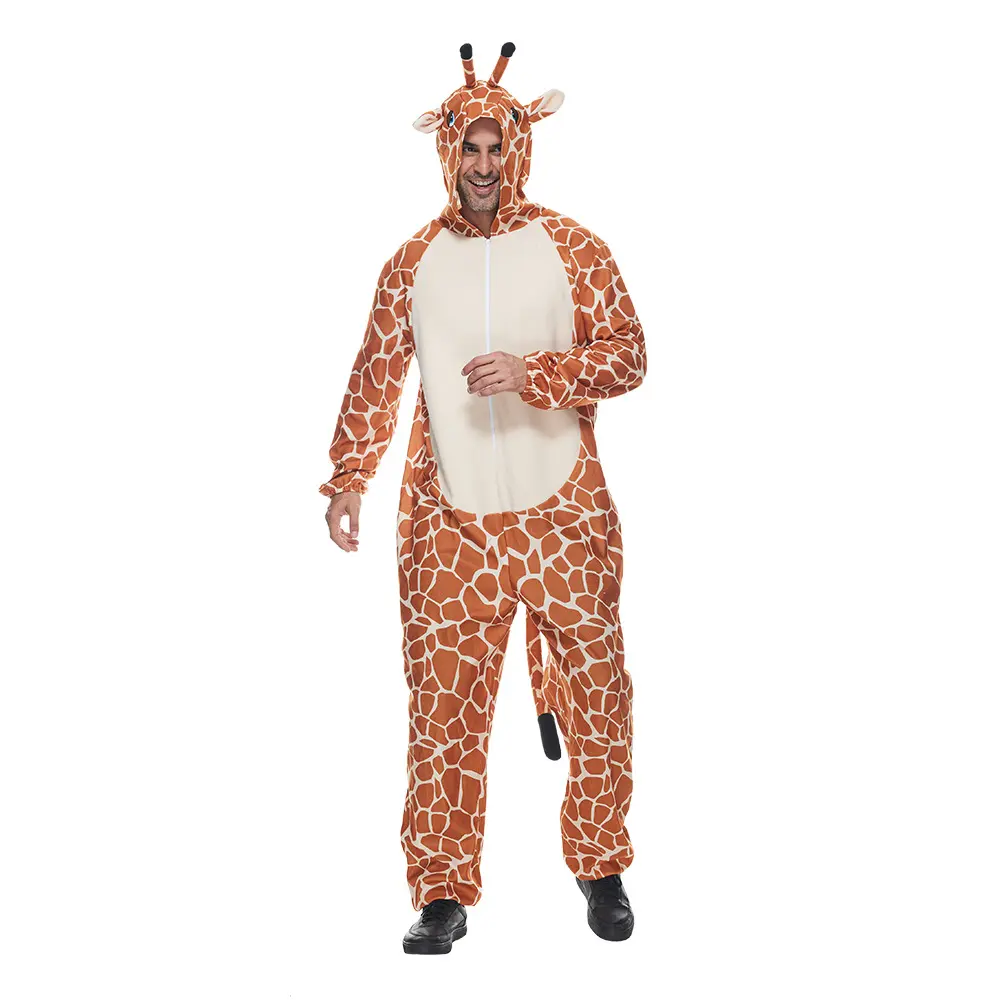 Atacado Em Estoque Novos Trajes De Halloween Trajes De Festa Animal Girafa Dos Desenhos Animados De Uma Peça Pijama