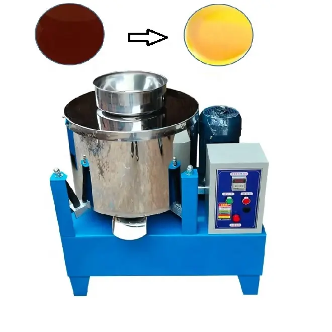 Aceite de coco virgen de palma crudo de tamaño pequeño centrífugo usado para cocinar maní filtro de aceite vegetal máquina de filtración automática