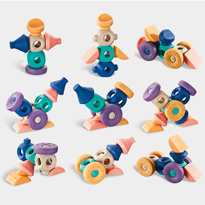 Brinquedo, cola macia, bloco de construção, brinquedo proporciona playtime, bebê, mastigar, blocos de construção, quebra-cabeça, brinquedos diy, brinquedos educativos para crianças pequenas