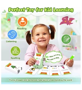 2-in-1 wieder verwendbare sprechende Handschrift Karteikarten Lernspiel zeug mit Sicht wörtern für Kleinkinder Vorschul kinder Geschenk - Product Image 4