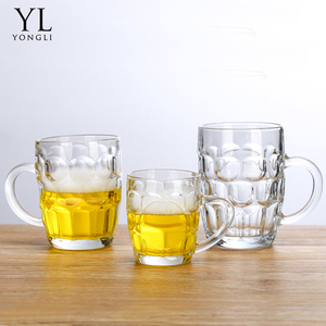 カスタムビールグラス<span class=keywords><strong>libbey</strong></span>バーパーティーレストラン用ハンドル付きガラスカップビールグラスタンブラー