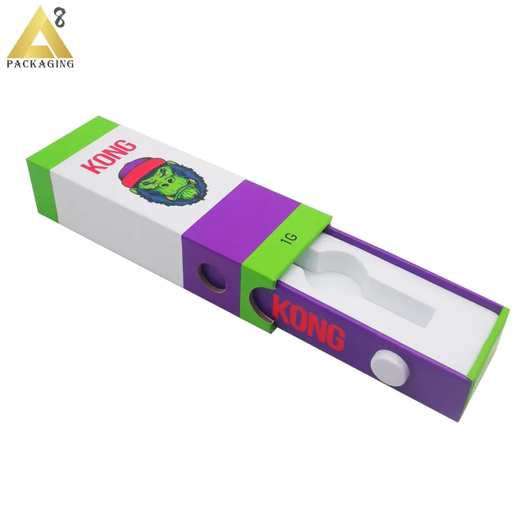 कस्टम कार्ट पैकेजिंग 3 मिलीलीटर कारतूस बाल प्रतिरोधी प्रदर्शन पैकेजिंग दराज बॉक्स