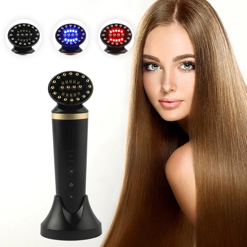 Pente laser para crescimento de cabelo, amostra grátis, duas cabeças, ferramenta de massagem para cabeça pessoal e macia, dispositivo de cuidados de saúde