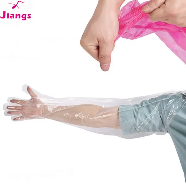 Jiang's Factory OEM Disposable Hand Glove Long Sleeve for Veterinary Products