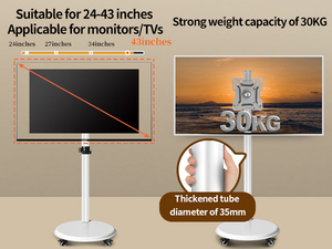 24-55 inch TV đứng màn hình LCD nghiêng dọc cho live <span class=keywords><strong>streaming</strong></span> phòng sống TV giỏ hàng xe đẩy - Product Image 5