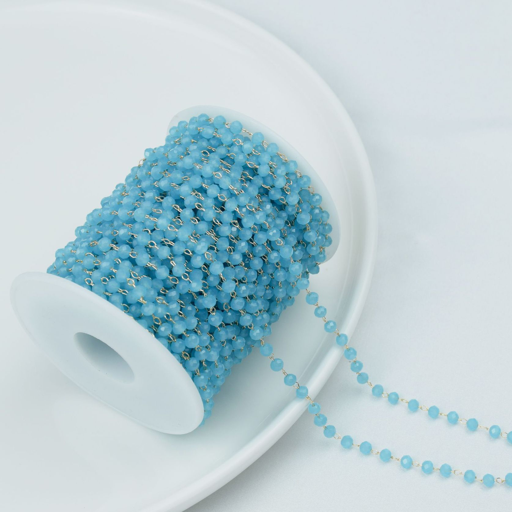 Blue faceted-4mm