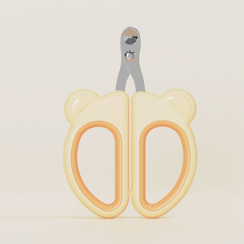 Ciseaux pour les yeux du petit ours - Jaune (emballage à bulles)