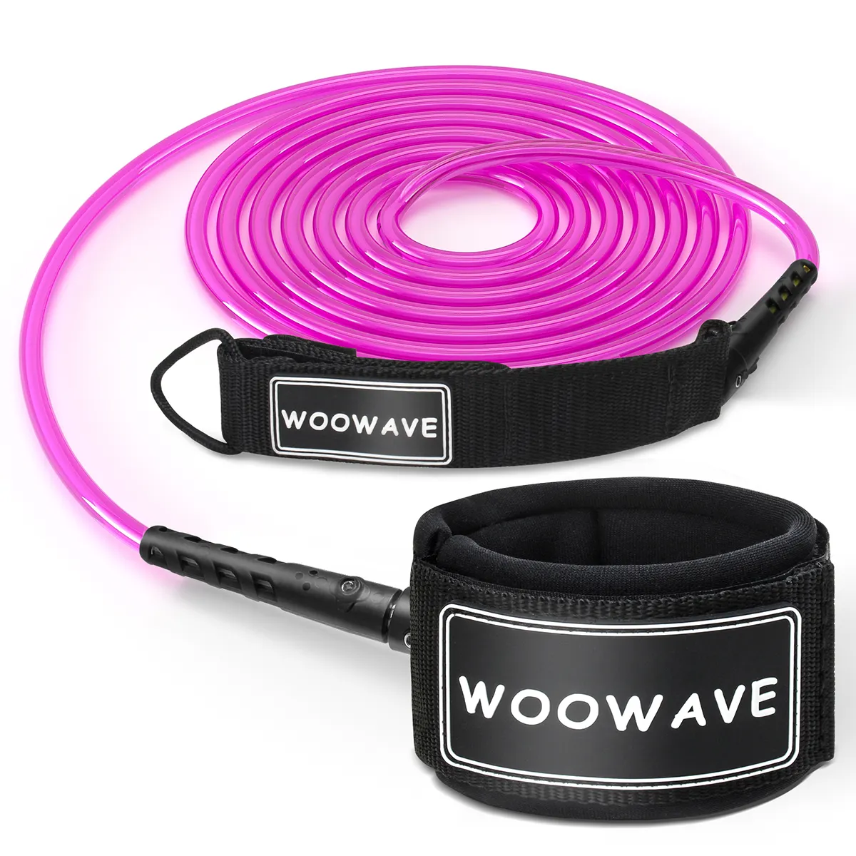 WOOWAVE Best Sale Cheap SUP Leash 11 Foot Coiled Stand Up Paddle Board Surfboard leash Surf Stay on Board Ankle Strap