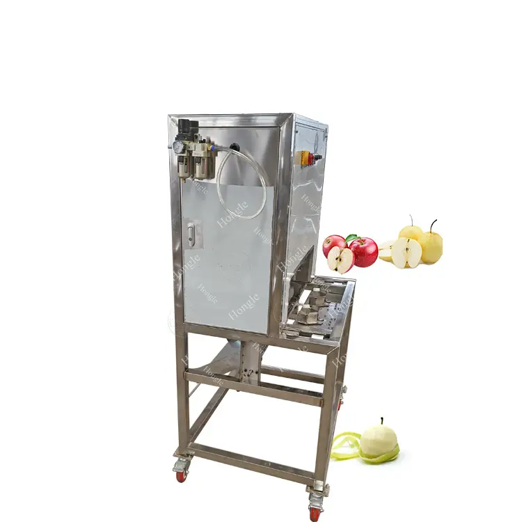 Machine de découpe d'épluchage et de décoration de pomme de fruit de l'industrie commerciale Machine de coupe de noyau de peau de poire de pomme