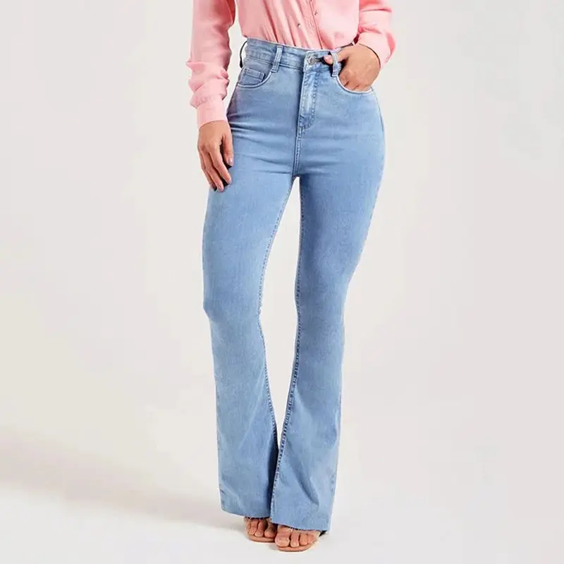 Vente en gros de vêtements pour femmes grande taille jeans pour femmes, denim pour filles pantalon crayon taille haute jean skinny à la mode/