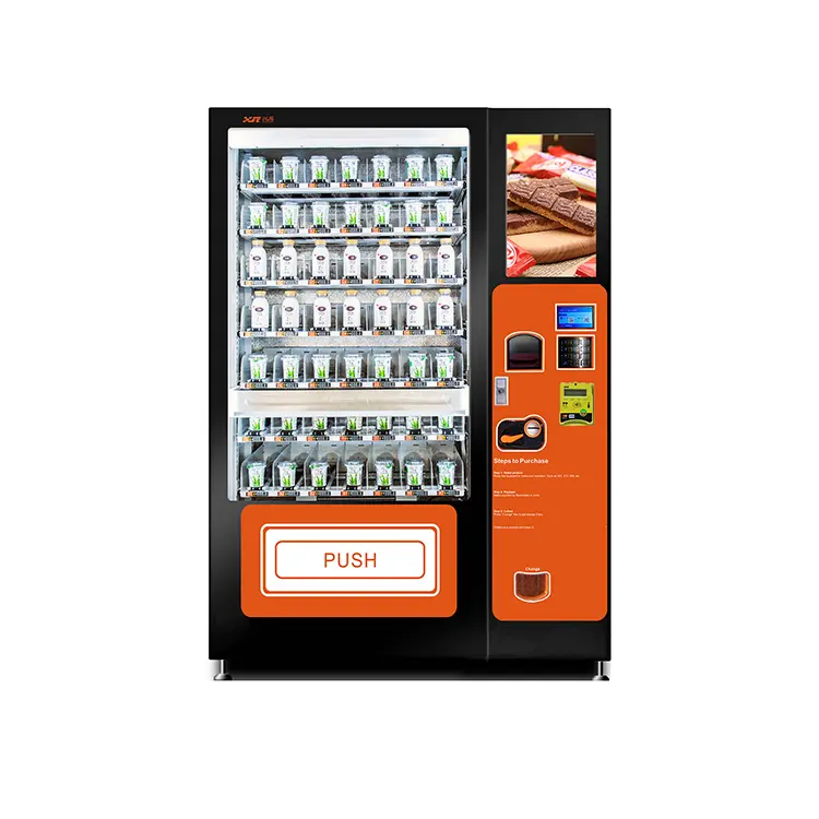 24 ore self-service intelligente automatico di alta qualità di frutta fresca combo tè al latte cibo snack drink distributore automatico di macchine