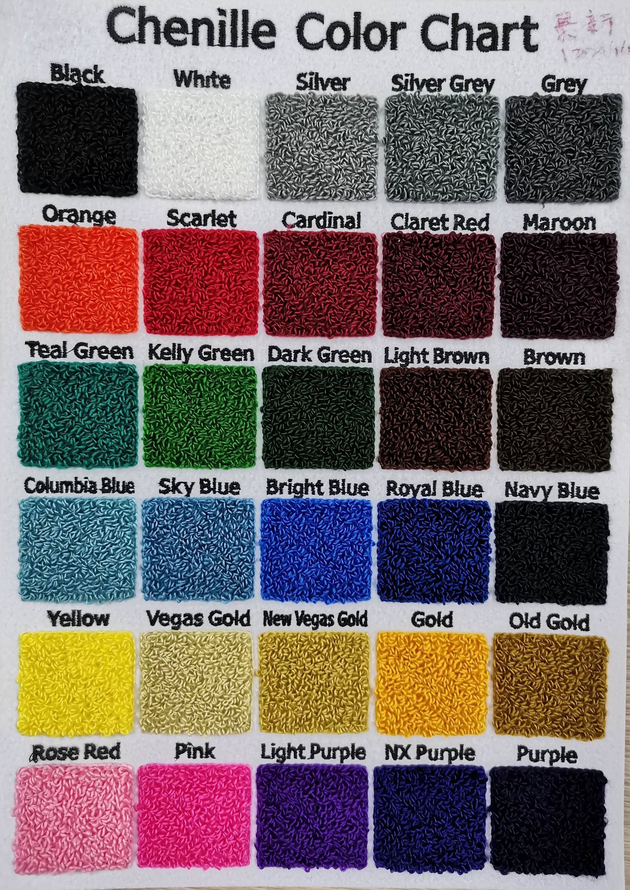 chenille color chart
