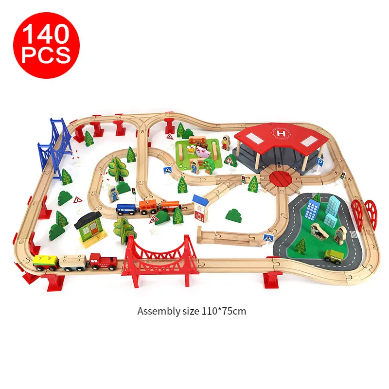 COMMIKI, juguetes educativos de ensamblaje DIY para niños, 140 juegos, pista eléctrica de haya, tren pequeño Thomas, venta directa de fábrica